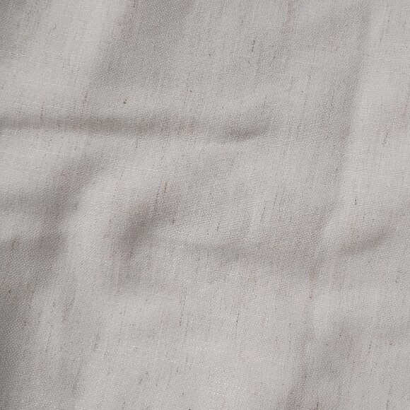 Linen Curtain Panels 50 x 108 Beige Off White Flax Weave Sheer Drapes Curtains - Picture 13 of 15